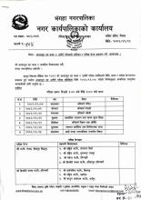 आधारभुत तह कक्षा ८ उत्तीर्ण परीक्षाको तालिका र परीक्षा केन्द्र प्रकाशन गर्ने सम्बन्धमा ।